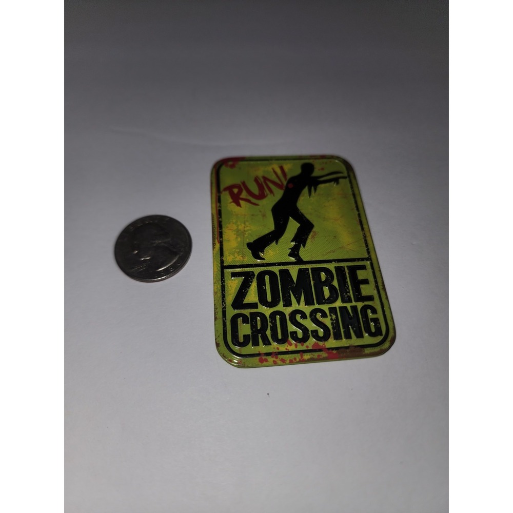 Zombie Crossing Metal Refrigerator Locker Magnet